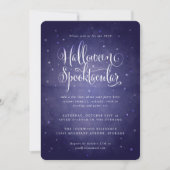 Invitation Blue Vintage âge Halloween Spooktacular Party (Devant)