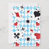 Invitation Blue Vintage Alice dans le Mariage Wonderland (Dos)