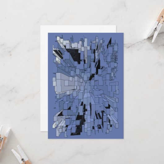 Invitation Blue violet (Devant/Arrière en situation)