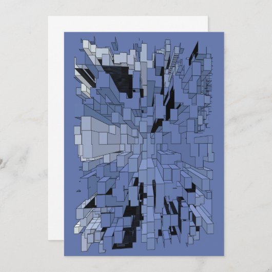 Invitation Blue violet (Devant / Derrière)