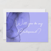 Invitation Blue violet lavande être ma proposition de servant (Devant)