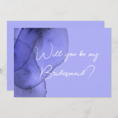 Invitation Blue violet lavande être ma proposition de servant (Devant / Derrière)