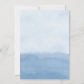 Invitation Blue Watercolor Beach Mariage (Dos)