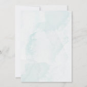 Invitation Blue Watercolor Beach Mariage côtier (Dos)
