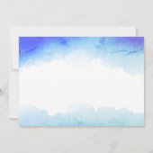 Invitation Blue Watercolor High School Class Reunion personna (Dos)