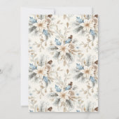 Invitation Blue Watercolor Wreath Holiday Open House Party (Dos)