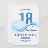 Invitation Blue Waves (Devant)