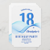 Invitation Blue Waves (Devant / Derrière)