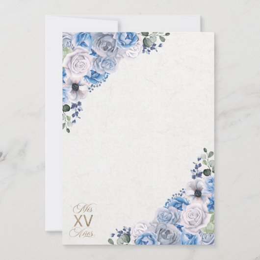 Invitation Blue Western Charra Girl Ranchero Quinceanera (Dos)