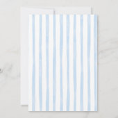 Invitation Blue Whimsical Stripes Cold Outside Baby Shower (Dos)