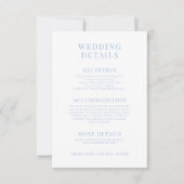 Invitation Blue White Chinoiserie Classic Mariage Détails (Devant)