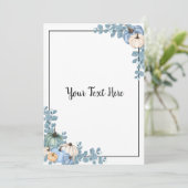 Invitation Blue & White Pumpkins (Debout devant)