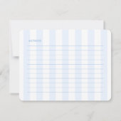 Invitation Blue White Shell Beachy Bridal Shower Recipe Card (Dos)