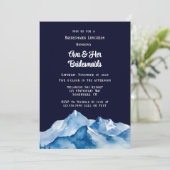 Invitation Blue White Snowy Mountains Bridesservatrices Déjeu (Debout devant)