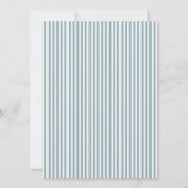 Invitation Blue White Stripes Bateau Bon Voyage Party (Dos)