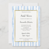 Invitation Blue White Stripes Bridal Shower (Devant)