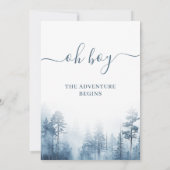 Invitation Blue Wilderness Adventure commence le Baby shower (Dos)