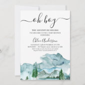 Invitation Blue Wilderness L'aventure commence le Baby shower (Devant)