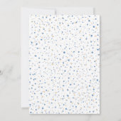 Invitation Blue Winter ONEderland Cerf 1er anniversaire du bé (Dos)