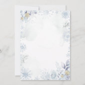 Invitation Blue Winter Onederland Forest Snowfall Birthday (Dos)