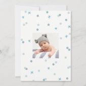 Invitation Blue Winter Onederland Première fête d'anniversair (Dos)