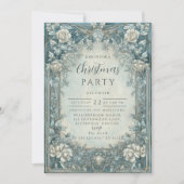 Invitation Blue Winter Rose Christmas (Devant)