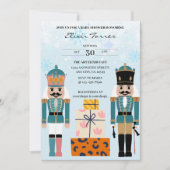 Invitation Blue Winter Snowflakes Nutcracker Baby shower (Devant)