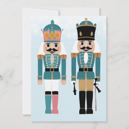 Invitation Blue Winter Snowflakes Nutcracker Baby shower (Dos)