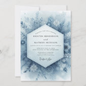 Invitation Blue Winter Wedding (Devant)