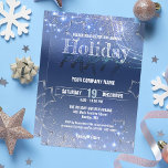 Invitation Blue Winter Wonderland Business Christmas Party<br><div class="desc">Cette invitation exclusive, dressée contre un ciel bleu nuit profond parsemé de flocons de neige argentés chatoyants, est votre passeport pour une soirée de joie et de célébration festives. Veuillez noter que les détails de l’événement tels que la date, l’heure et l’emplacement sont des espaces réservés et peuvent être customisés...</div>