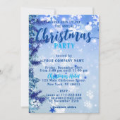 Invitation Blue Winter Wonderland Corporate Christmas Party (Devant)