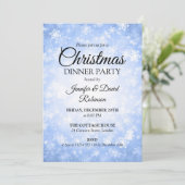 Invitation Blue Winter Wonderland Fête de Noël (Debout devant)