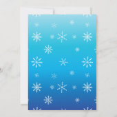 Invitation Blue Winter Wonderland Snowflake Baby shower (Dos)