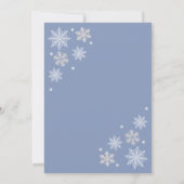 Invitation Blue Winter Wonderland Snowflake Sweet 16 (Dos)