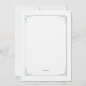 Invitation Blue Wreath et Berries (Dos)