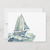 Invitation Blue Yacht Celebration of Life Card (Dos)