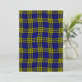 Invitation Blue Yellow Plaid Checker Seamless Pattern (Debout devant)