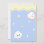 Invitation Blue Yellow Star Chinese Dumpling Baby Shower  (Dos)