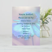 Invitation Blue Zinnia Flower   (Debout devant)