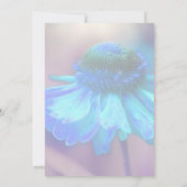 Invitation Blue Zinnia Flower   (Dos)