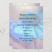 Invitation Blue Zinnia Flower   (Devant / Derrière)