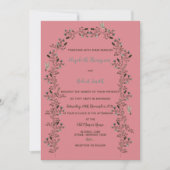 Invitation Bluebell Fleur sauvage Arch Mariage Set Dusty Rose (Devant)