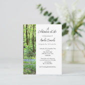 Invitation Bluebell Wood Celebration of Life Card (Debout devant)