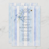 Invitation Bluebells & Bees Heritage Hive Studio Wedding (Devant / Derrière)