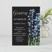 Invitation Bluebells Espagne Floral funérailles Merci de la m (Debout devant)