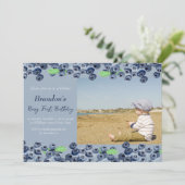 Invitation Blueberries 1er Berry Premier anniversaire Photo F (Debout devant)