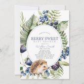 Invitation Blueberries & Baby shower pour petits garçons de B (Devant)