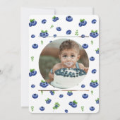 Invitation Blueberry 1er anniversaire Merci photo (Dos)