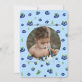 Invitation Blueberry 1er anniversaire Merci photo (Dos)