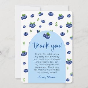 Invitation Blueberry 1er anniversaire Merci photo